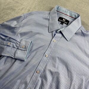 Butter Cloth Mens XL Blue Geometric Star Long Sleeve Button Down Shirt
